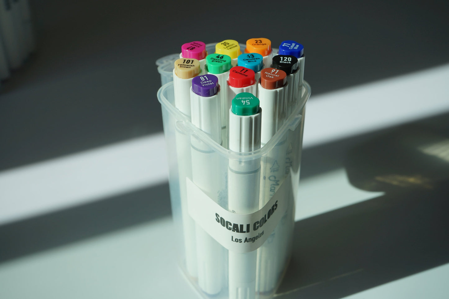 12-Color Dual Tip Alcohol Markers with Case in assorted vibrant shades, featuring a durable carrying case. Ideal for artists, designers, and crafters.