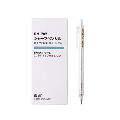 0.5mm transparent mechanical pencil with packaging - office & student stationery by Domi Stationery DM-707