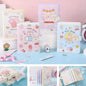 Soya Duck Leather Notebook A5, 224 Pages, featuring kawaii cartoon designs in various pastel colors.