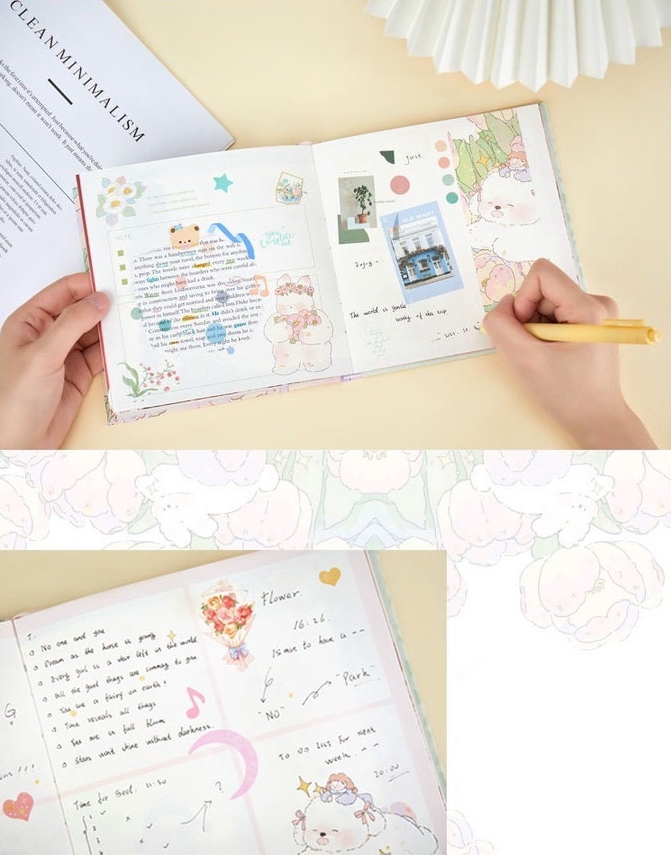 Prince and Waltz Notebook - Colorful Hard Cover Journal with cute kawaii illustrations and designs, perfect for planning, journaling, and notes.