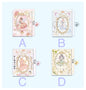 Dream Concerto Hard Cover Journal with Locker - A6 with four design options: A pink cover with princess art, B light blue cover with fairy art, C lavender cover with mermaid art, D cream cover with fantasy art. Each journal includes an intricate lock. Kawaii stationery.