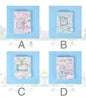 Flower Prelude Pink Leather Planner with Magnetic Buckle in four designs A, B, C, and D. Each planner features kawaii illustrations of girls, flowers, and pastel colors. Ideal for organizing and planning with a touch of cute aesthetics.