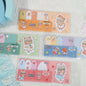 Mochi Sticky Notes Set - 100 Post-it Labels and Tags featuring kawaii designs, available in assorted pastel colors with cute character illustrations.