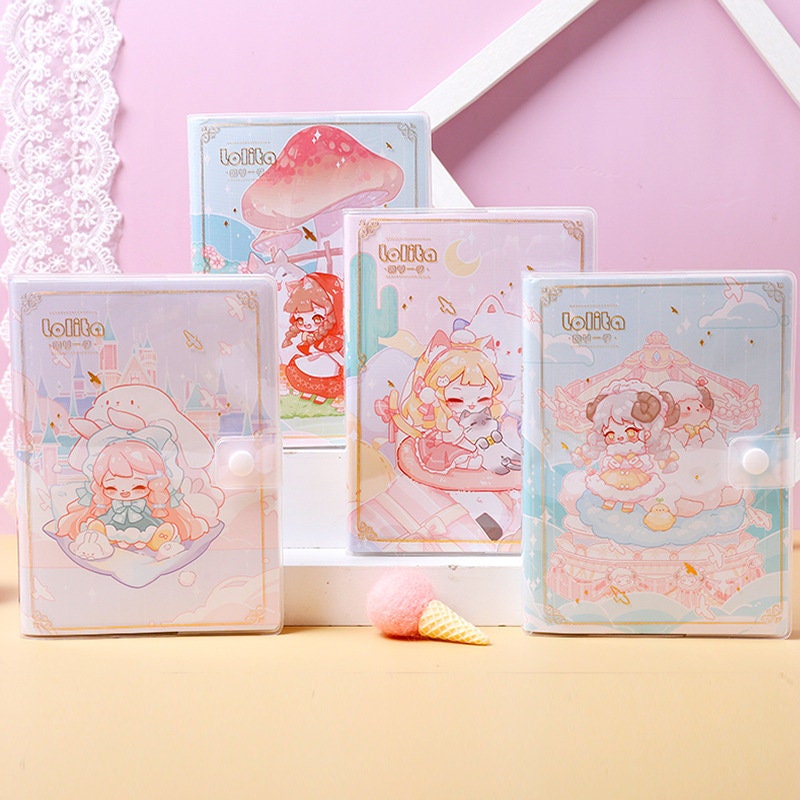 Lolita PVC Buckle Notebook - Cute A5 Journal with 224 Pages - Kawaii Stationery with Adorable Character Designs