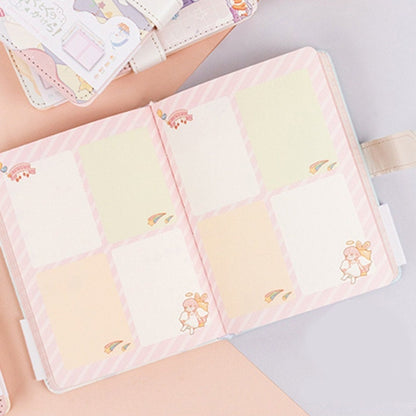 Sweet Dream Leather Journal for Girls - Open Pages with Kawaii Design and Magnetic Buckle, Cute and Unique Stationery, Perfect for Writing and Drawing