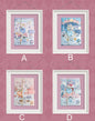 Rococo Waltz Leather Journal with Metal Bookmark in Pink and Blue Kawaii Designs Variations A, B, C, D