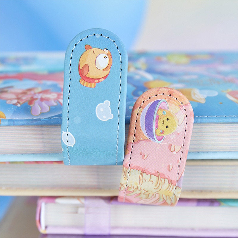 Strange World Adventure Journal with 3D Pages and Cute Cartoon Bookmarks in Blue and Pink featuring Animal Designs