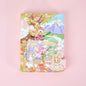 Animal World Leather Journal with Magnetic Buckle, 224 Pages, Kawaii Style Cover featuring Cute Animals and Forest Scene