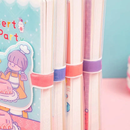 Pink Magnetic Buckle Kawaii Journal with cute pastel-colored covers and elastic bands